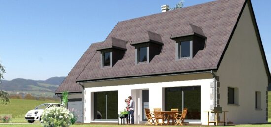 Plan de maison Surface terrain 139 m2 - 6 pièces - 4  chambres -  avec garage 