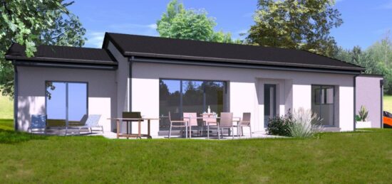 Plan de maison Surface terrain 106 m2 - 5 pièces - 3  chambres -  avec garage 