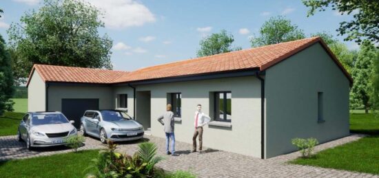 Plan de maison Surface terrain 85 m2 - 6 pièces - 3  chambres -  avec garage 