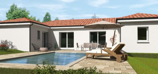 Plan de maison Surface terrain 103 m2 - 6 pièces - 3  chambres -  avec garage 