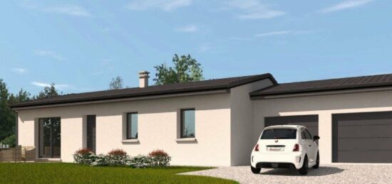 Plan de maison Surface terrain 98 m2 - 5 pièces - 4  chambres -  avec garage 