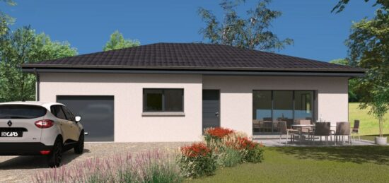 Plan de maison Surface terrain 109 m2 - 5 pièces - 3  chambres -  avec garage 