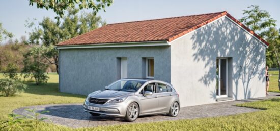 Plan de maison Surface terrain 68 m2 - 4 pièces - 2  chambres -  sans garage 