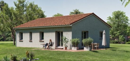 Plan de maison Surface terrain 72 m2 - 4 pièces - 2  chambres -  avec garage 