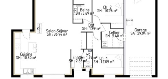 Maison neuve à , Cantal